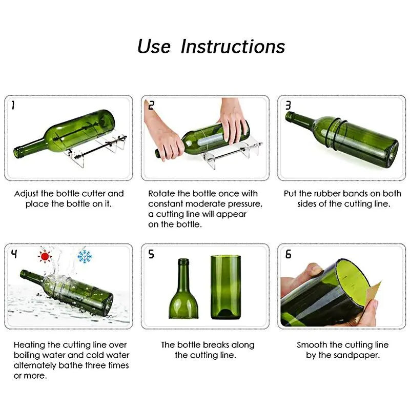 Glass Bottle Cutter Kit Beer Wine Jar DIY Cutting Machine Craft Recycle Tools US Anti Spier