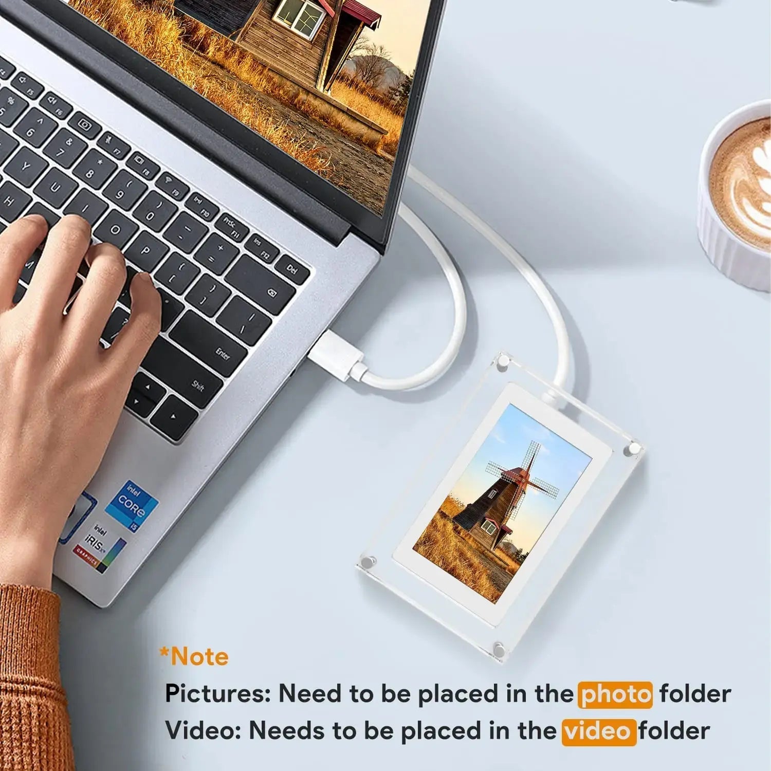 Acrylic Digital Photo Frame Gift Anti Spier