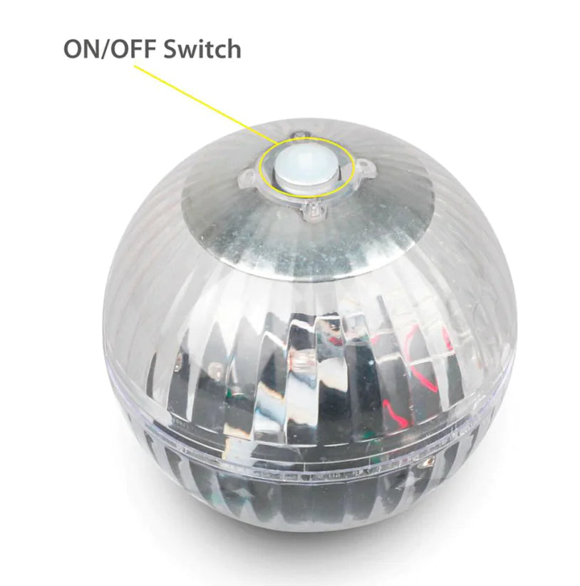 Outdoor Solar LED Floating Light Garden Pond Pool Lamp Rotating RGB Color Change Anti Spier