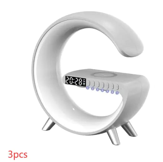 New Intelligent G Shaped LED Lamp Bluetooth Speake Wireless Charger Atmosphere Lamp App Control For Bedroom Home Decor Anti Spier