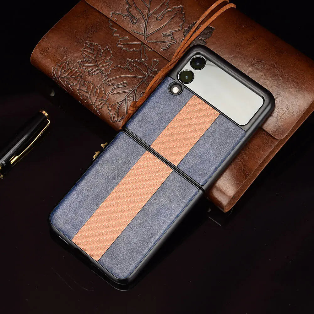 For Samsung Galaxy Z Flip 3 5G Slim Folding Leather Shockproof Phone Case Cover Anti Spier
