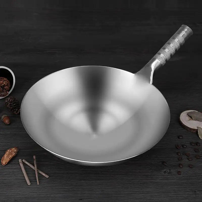 Induction Cooker Round Bottom Stainless Steel Wok Anti Spier