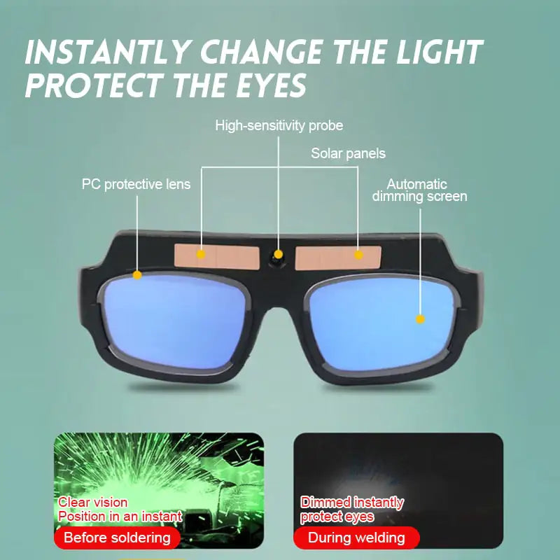 Griffin's Welding School™ Auto-Darkening Anti-Glare Goggles Anti Spier