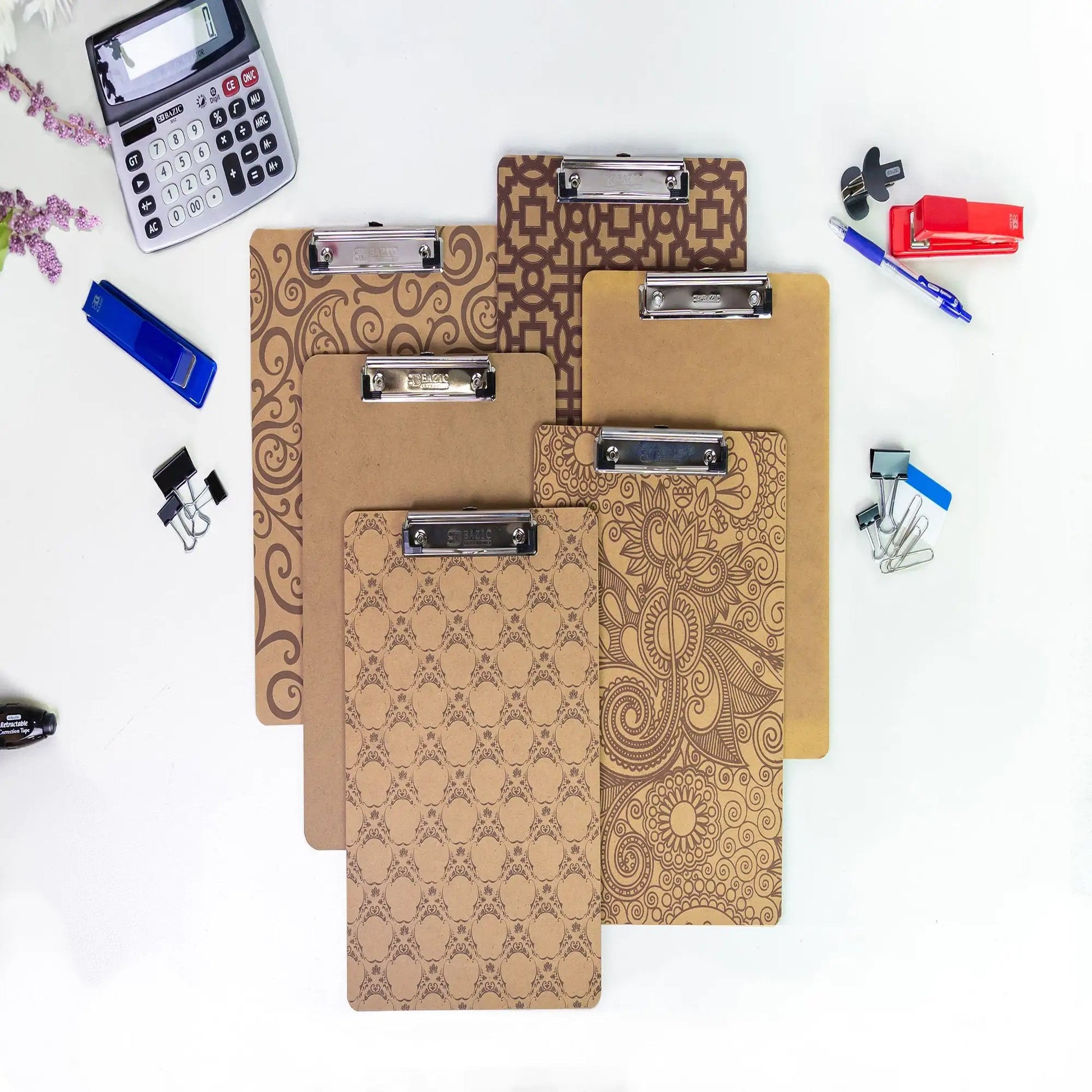 Standard Size Hardboard Clipboard w/ Low Profile Clip Anti Spier