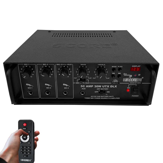 5Core Amplifier Home Audio Stereo Receiver PA Speaker Microphone Surround Sound Amp Anti Spier