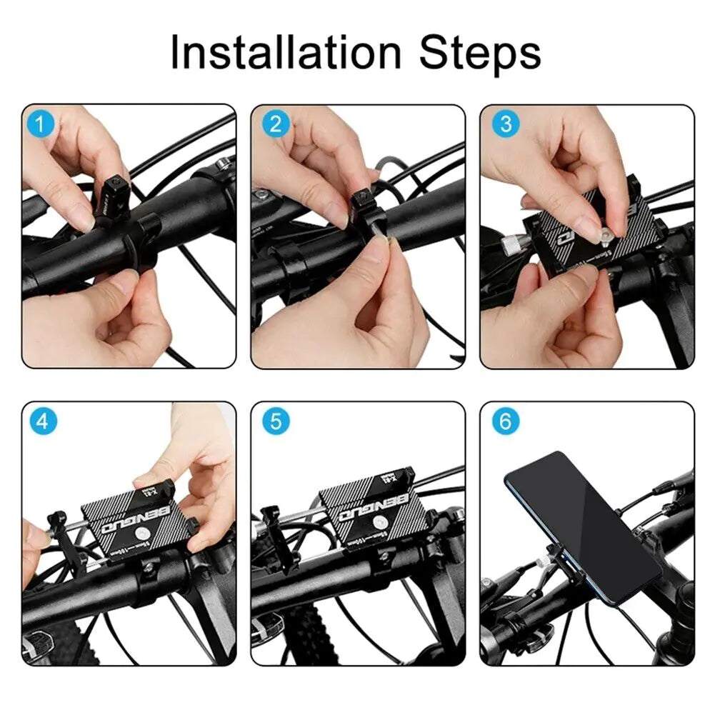 Precision built aluminum bike mount for hands free navigation.