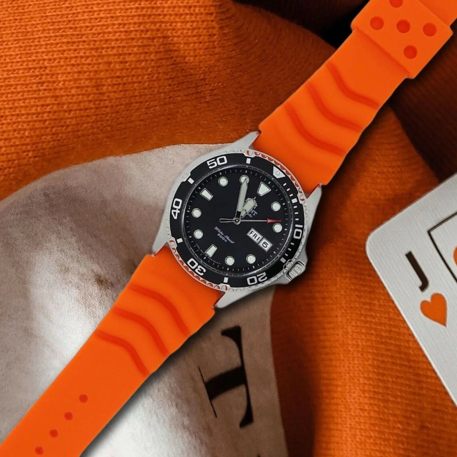18mm 20mm 22mm Soft Silicone Watch Band Divers Replacement Strap Quick Release - Anti Spier 