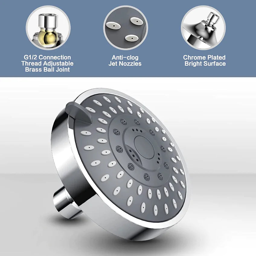 Shower Heads Handheld Spray High Pressure Adjustable Showerhead Top Spray Bath Anti Spier