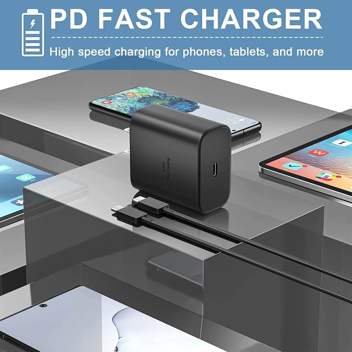 45W USB-C Super Fast Wall Charger + 6FT Cable For Samsung Galaxy S20 S21 S22 S23 Anti Spier