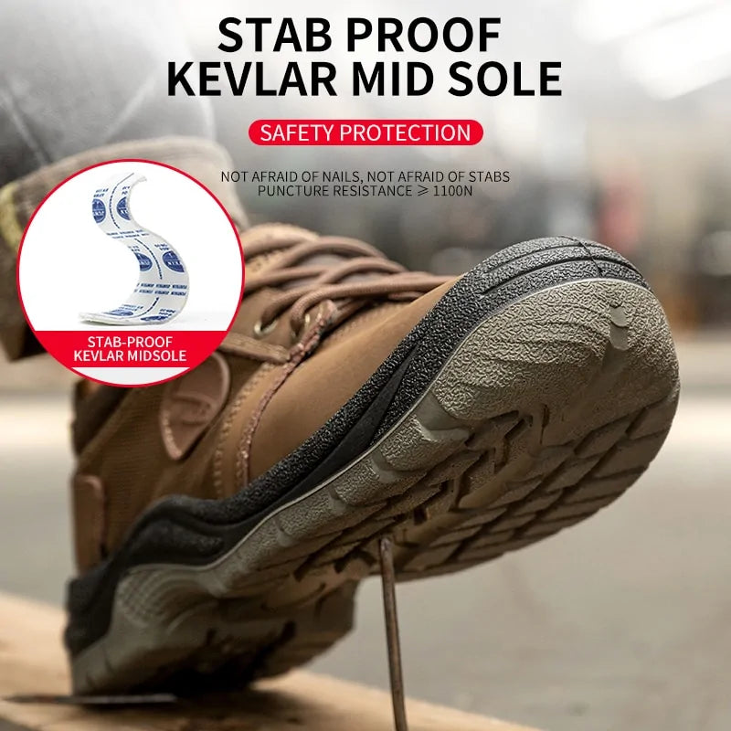 Anti-Smashing Construction Safety Work Sneakers Warm Anti Spier