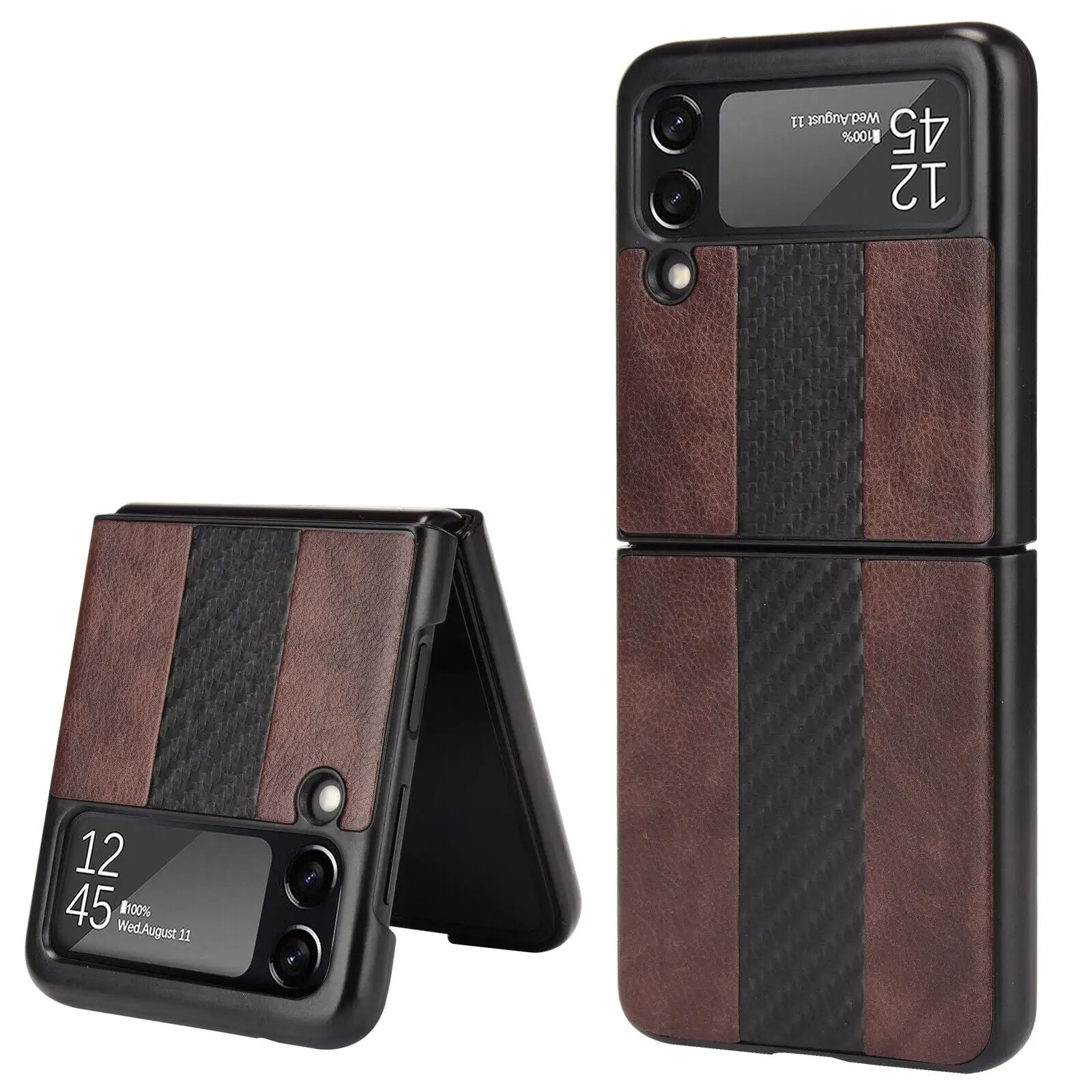 For Samsung Galaxy Z Flip 3 5G Slim Folding Leather Shockproof Phone Case Cover Anti Spier