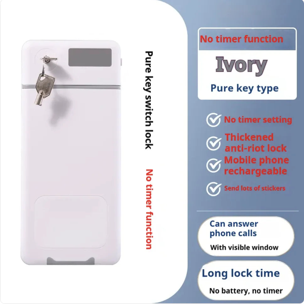 Enhanced Mobile Phone Lock Box with Timer – Self-Discipline Tool for Focus and Internet Control Anti Spier
