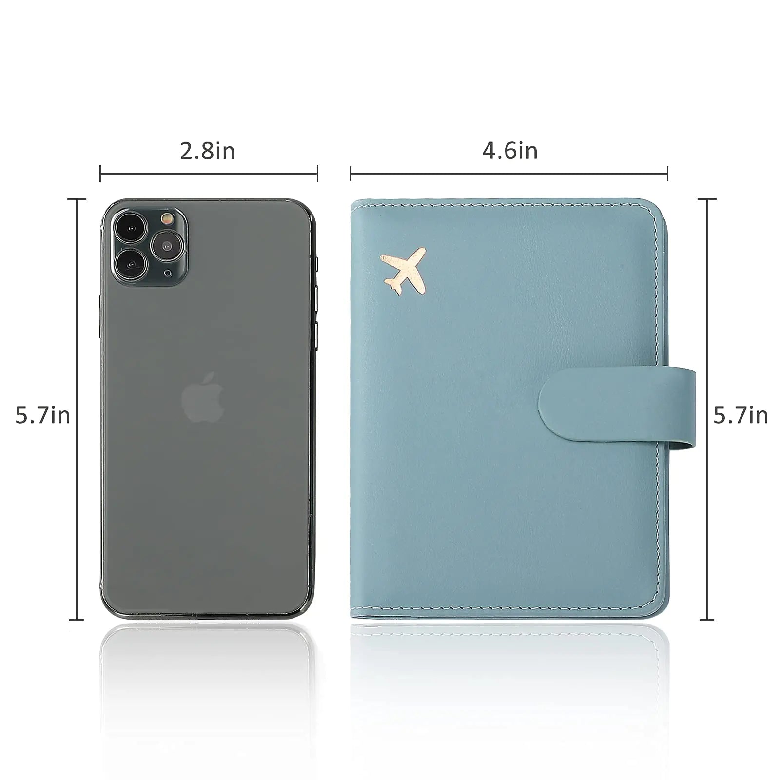 Melsbrinna Premium Leather Passport Holder Covers Case, Waterproof Rfid Blocking Travel Wallet Passport Holder with Pen Holder, Cute Passport Book for Women/Men Greyish green Anti Spier