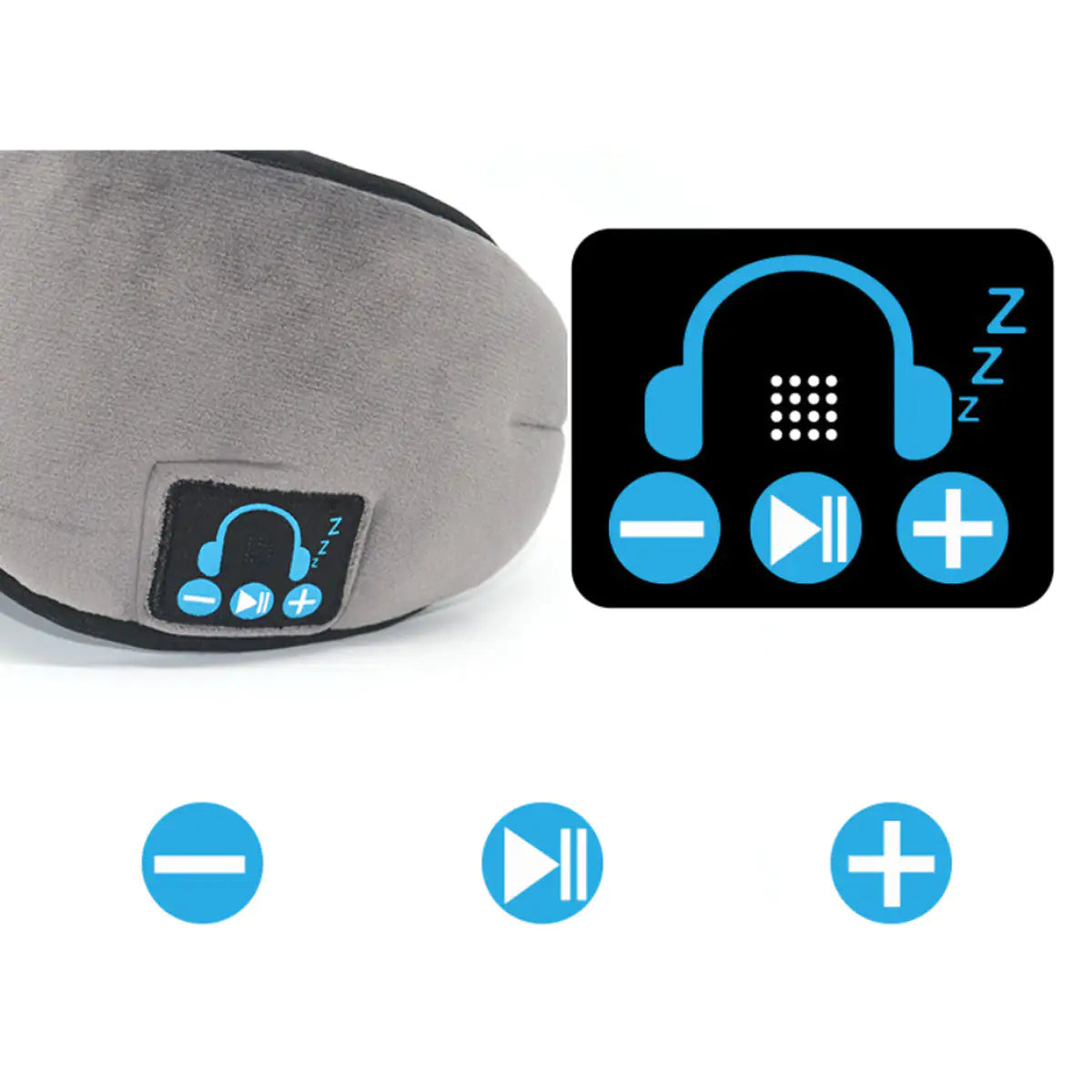 EZ Sleep Eye Blind Fold with Bluetooth Music Anti Spier