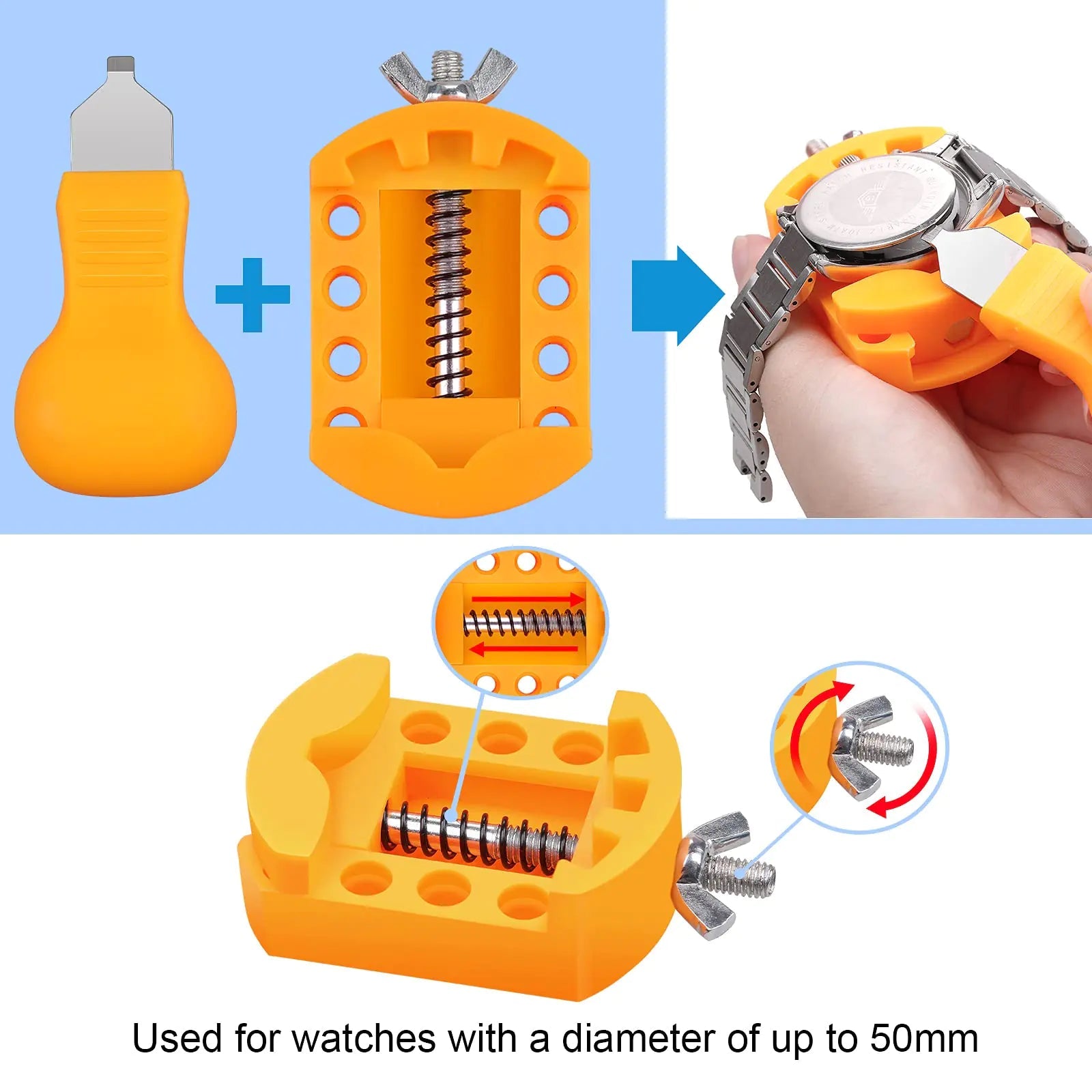 JOREST Watch Battery Replacement Kit, Watch Repair Screwdriver, Watch Band Replacement tool, Watch Wrench Back Remover, Watch Case Opener, Watch Back Remover Holder, Spring bar, Tweezers Anti Spier