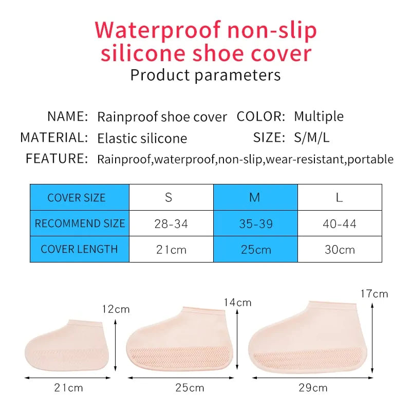 Waterproof Shoe Cover Silicone Boots Anti Spier