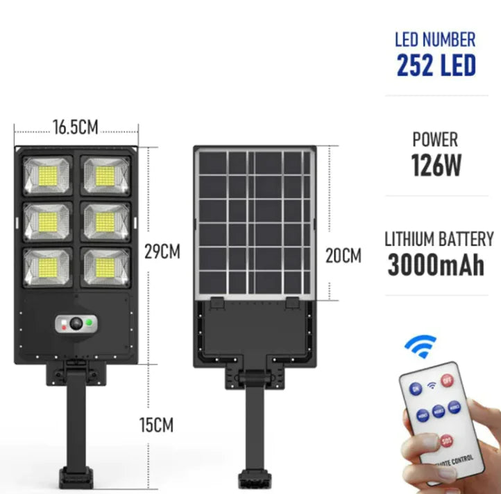 New Solar Double Row Street Light Anti Spier