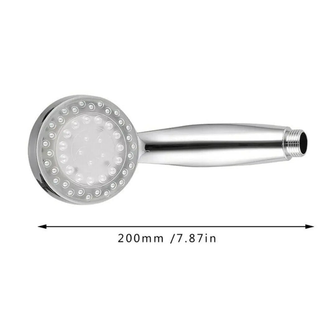 Handheld 7 Color Changing LED Light Water Bath Home Bathroom Shower Head Glow Anti Spier