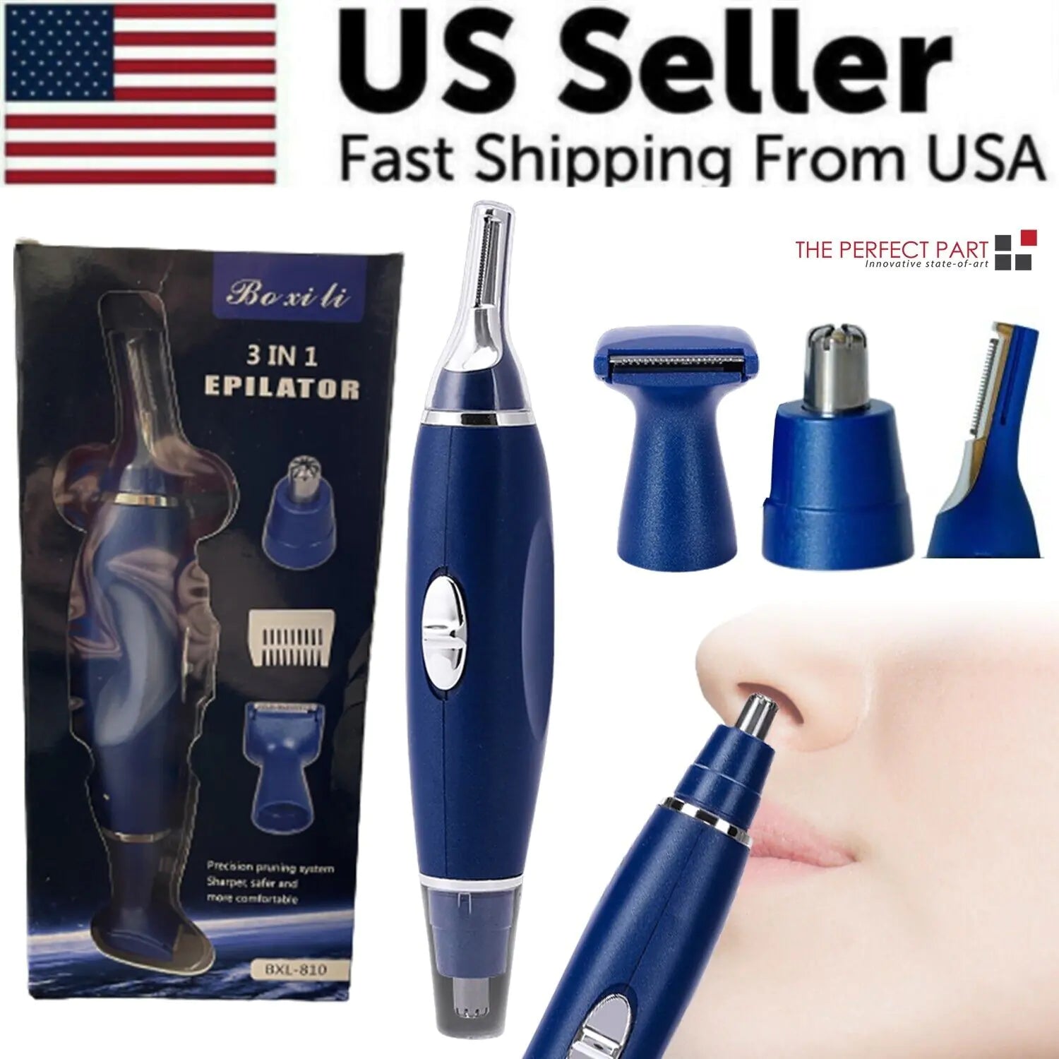 Electric Ear Beard Nose Hair Trimmer Eyebrow Mustache Remover Shaver Clipper New Anti Spier