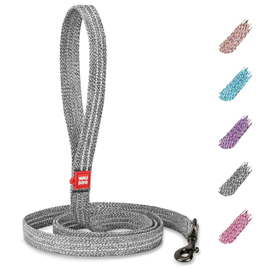 Recycled Cotton Dog Leash 3/5 inch x 6 Ft Eco Friendly for Small Medium Large Anti Spier