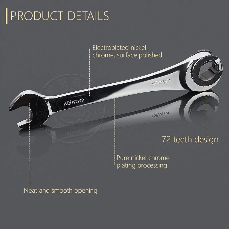 Tubing Ratchet Wrench Set Anti Spier