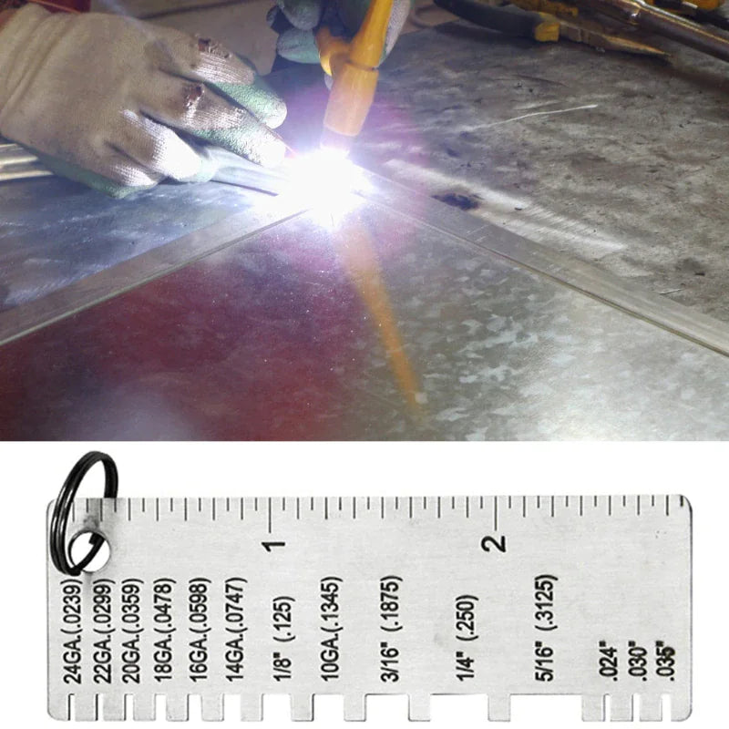 2PCS Thickness Gage Sheet Metal Gauge Measuring Tool Wire Gauge Stainless Steel Anti Spier