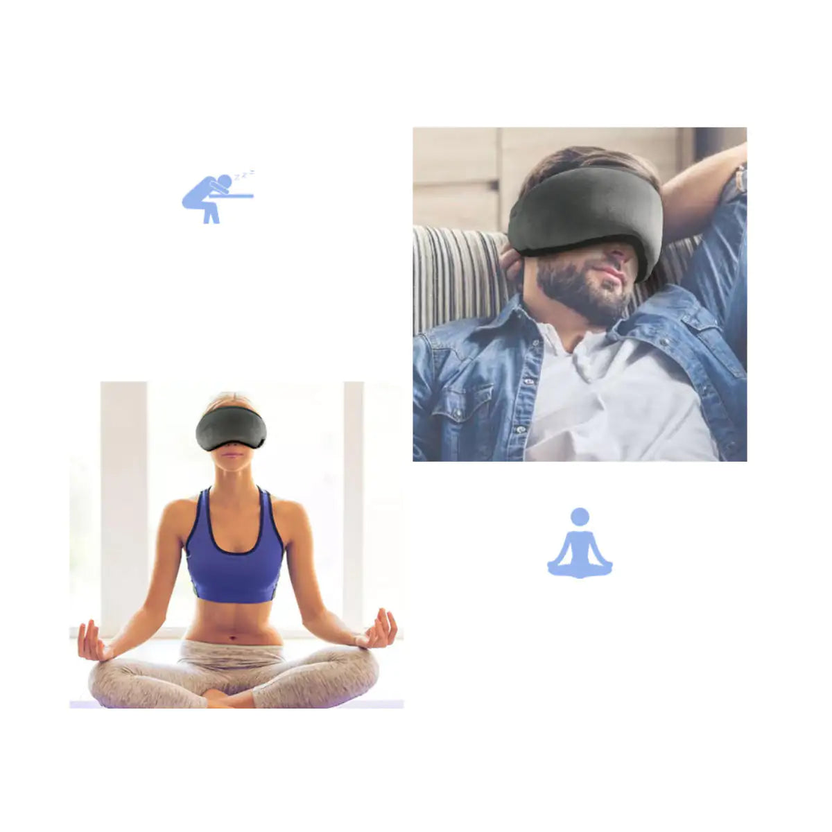 EZ Sleep Eye Blind Fold with Bluetooth Music Anti Spier