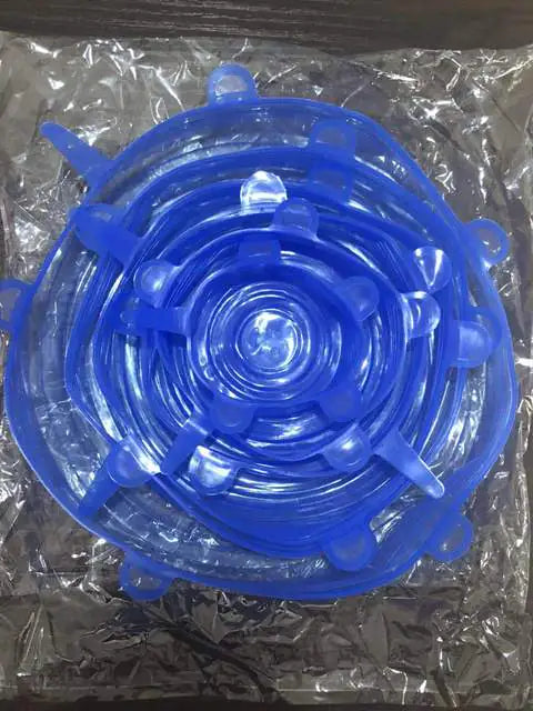 Silicone Stretch Lids Reusable Airtight Food Wrap Covers Anti Spier