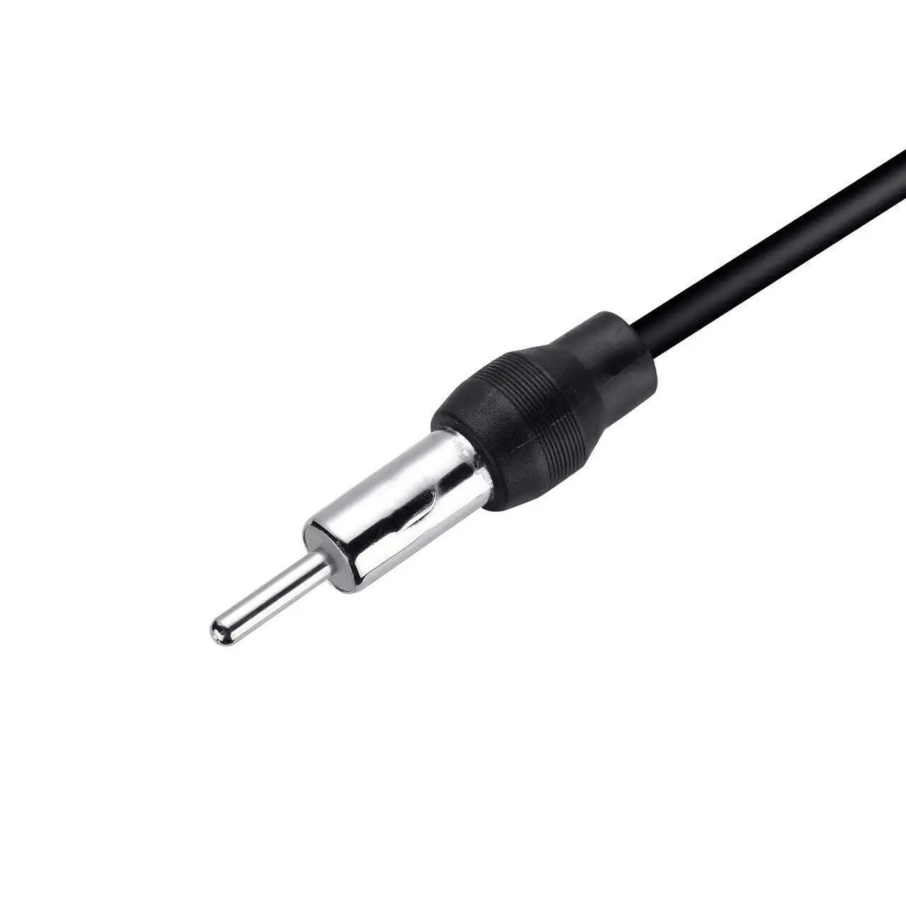 Universal aerial signal amplifier booster for improving radio and FM signal strength.