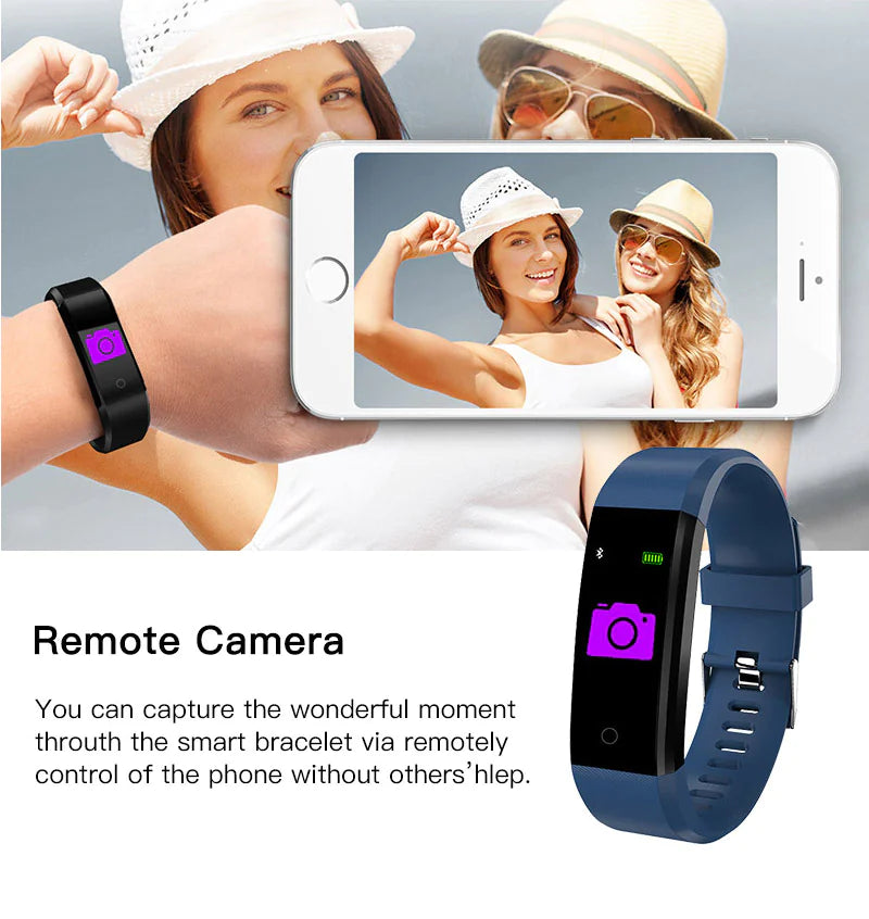 Fitness Smart Watch Activity Tracker Heart Rate For Women Men Oxygen BP Monitor - Anti Spier 