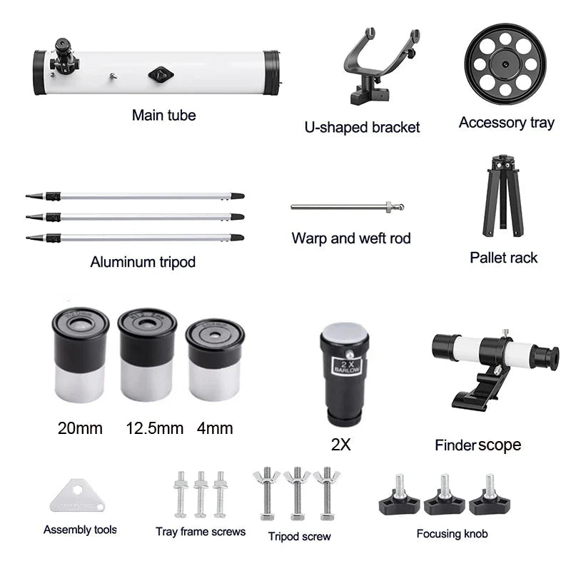 Skyoptikst 76/700 Professional Astronomical Telescope High power definition High quality 76mm lens 700 focal Length Anti Spier