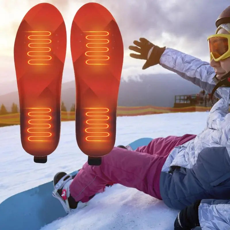 Heated Insoles USB Rechargeable Foot Warmer With Remote Control Cuttable Electric Heated Insoles For Men Women Outdoor Hunting Anti Spier