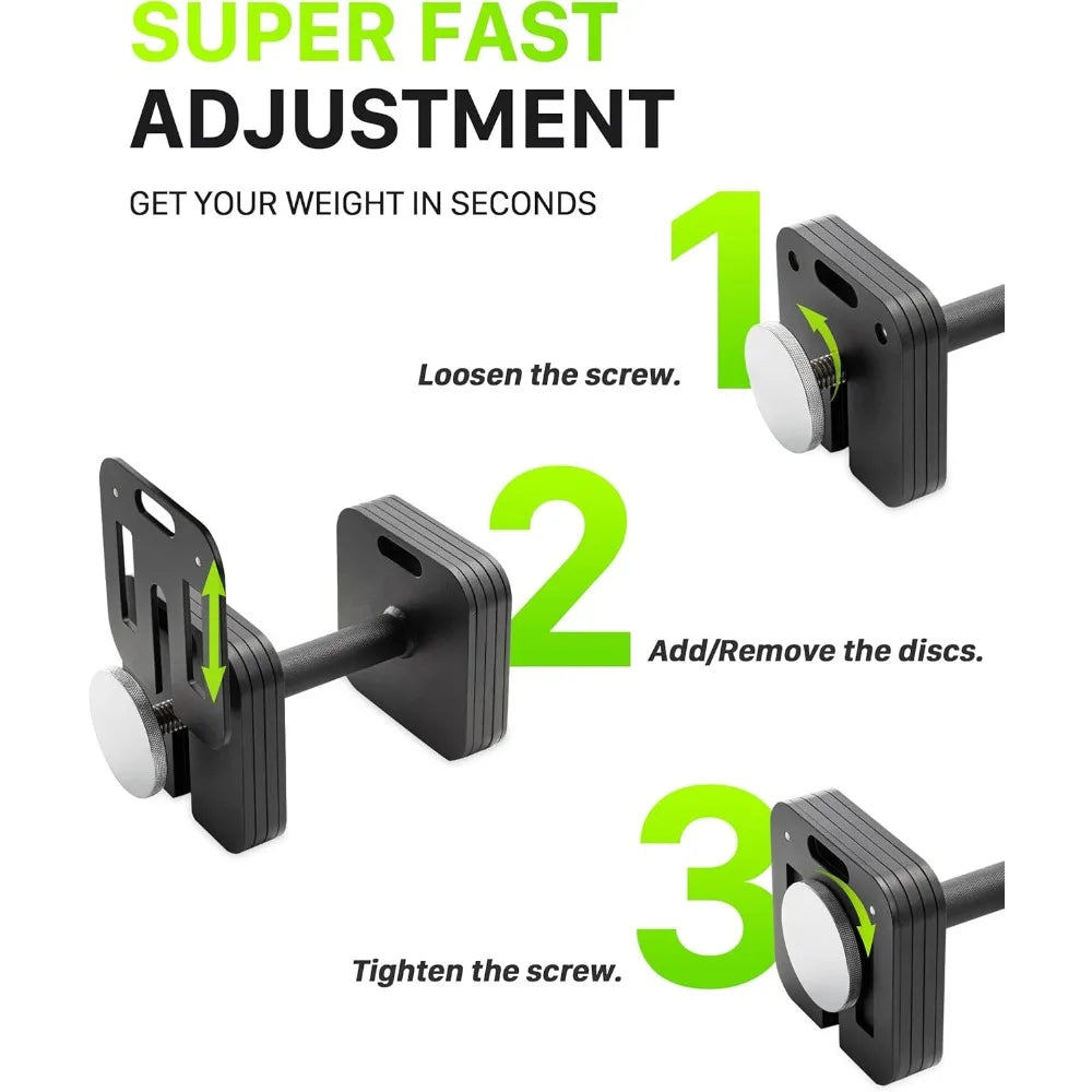 Adjustable Dumbbell Set, 10-80lb, 5lb Increments, Quick-Lock Square Weight Dumbbells for Home Gym Fitness (80lb×2) Anti Spier