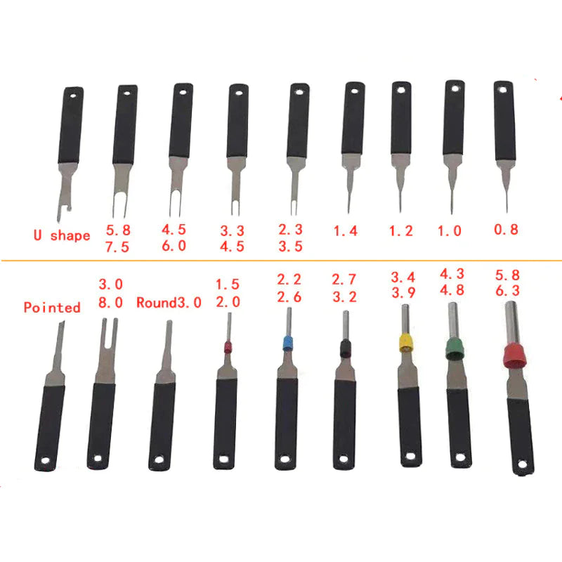 18Pcs Heavy Duty Thick Car Terminal Removal Kit Wire Connector Pin Release Tool Anti Spier