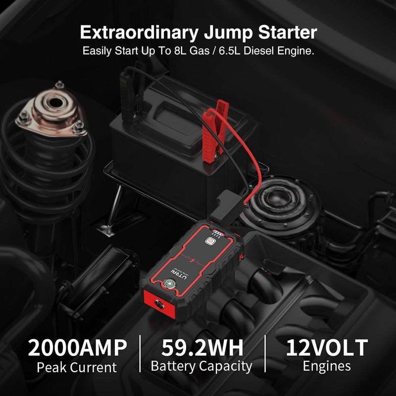 UTRAI Power Bank  2000A Jump Starter Portable Charger Car Booster 12V Auto Starting Device Emergency Car Battery Starter - Wins Wow