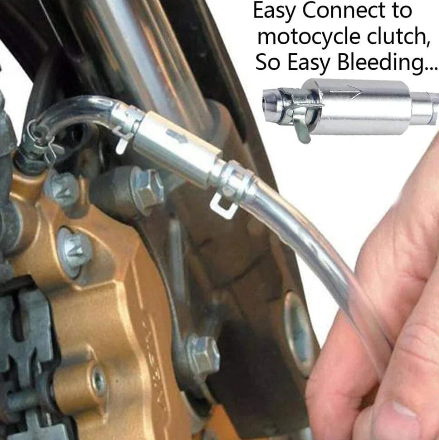 Car Motorcycle Clutch Brake Bleeder Hose One Way Valve Tube Bleeding Tool Set US Anti Spier
