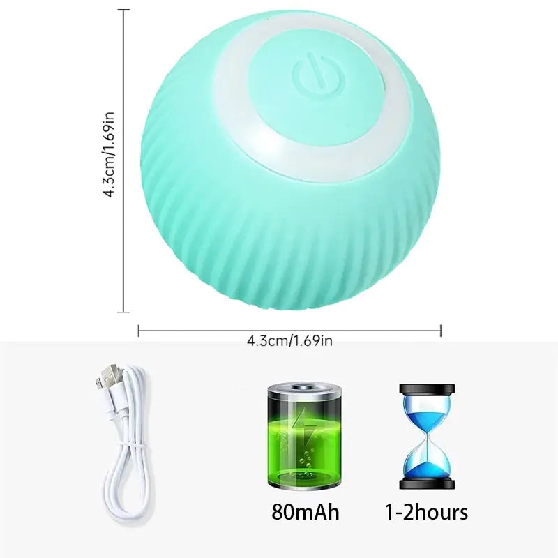 Electric Dog Toys Smart Puppy Ball Toys For Cat Small Dogs Funny Auto Rolling Ball Self-moving Puppy Games Toys Pet Accessories Anti Spier