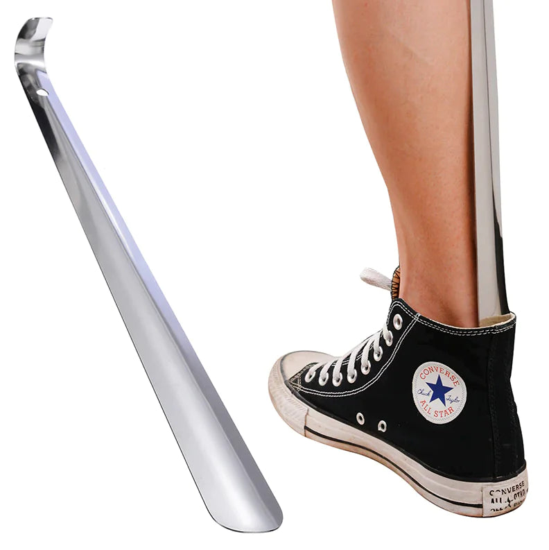 22in Extra Long Handle Shoe Horn Stainless Steel Metal Shoes Remover Shoehorn US Anti Spier