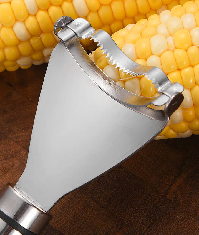 2x Corn Cob Peeler Stainless Steel Thresher Stripper Remover Kitchen Cutter Tool Anti Spier