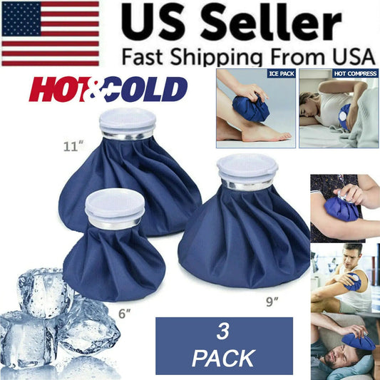 3PCS Ice Bags Packs Knee Neck Reusable Cold Relief Pain Headache Sport Injury Anti Spier