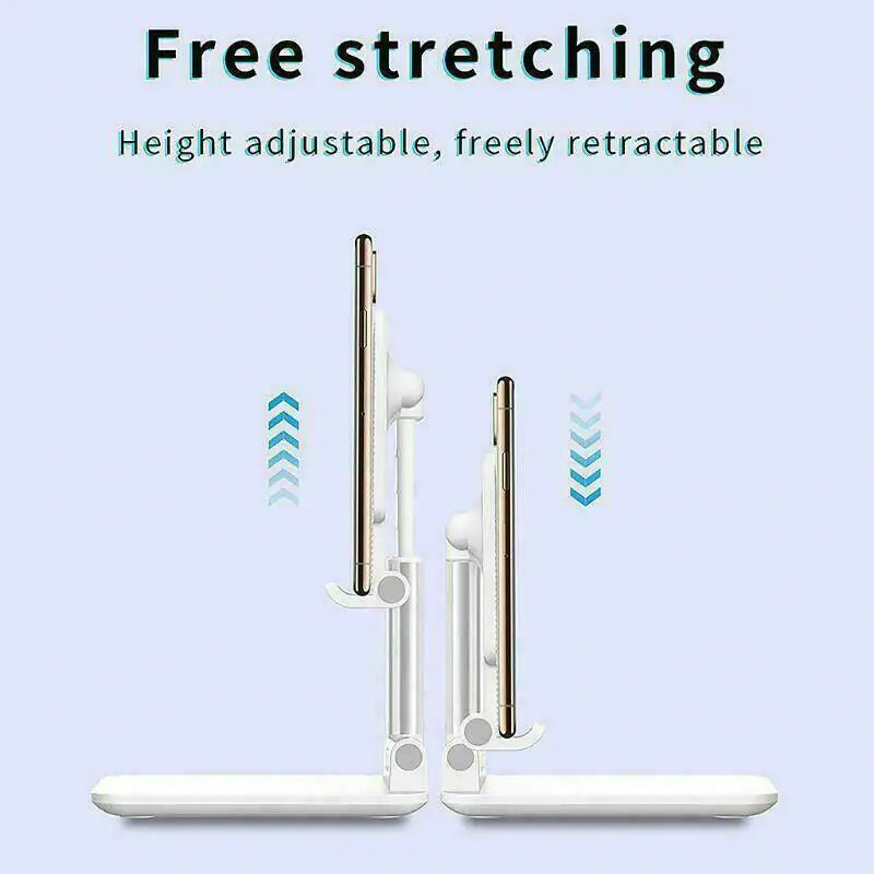 Hands free adjustable phone holder for desktop and office use