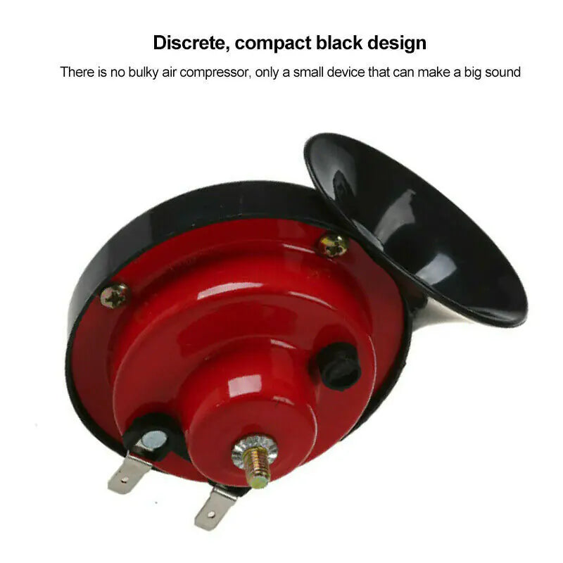 2PC 12V 300DB Super Loud Train Air Horn Waterproof Motorcycle Car Truck SUV Boat Anti Spier