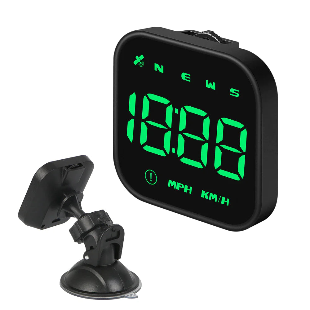 Digital Car HUD GPS Speedometer Head Up Display MPH KMH Compass Overspeed Alarm Anti Spier