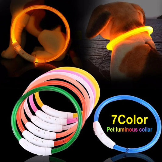 LED Collar Night Safety For Pets Anti Spier