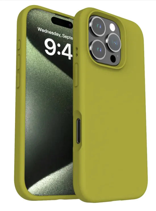 Solid Color Drop-resistant Phone Case Liquid Silicone Phone Case Anti Spier