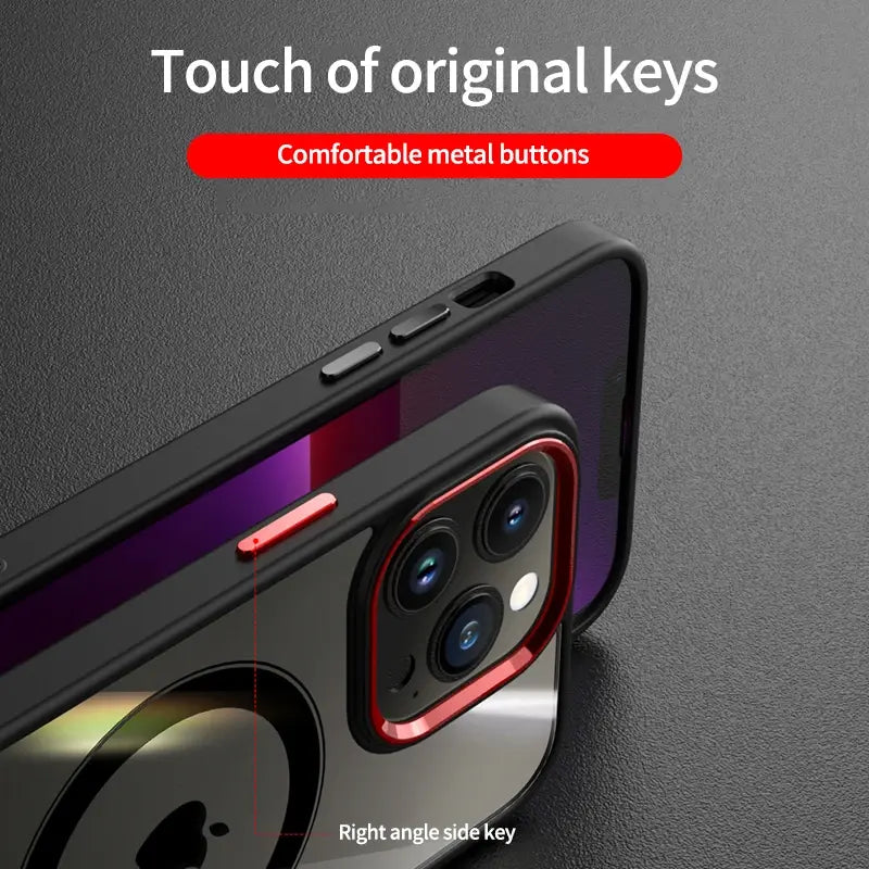 Luxury Clear HD iPhone Case Magsafe Anti Spier