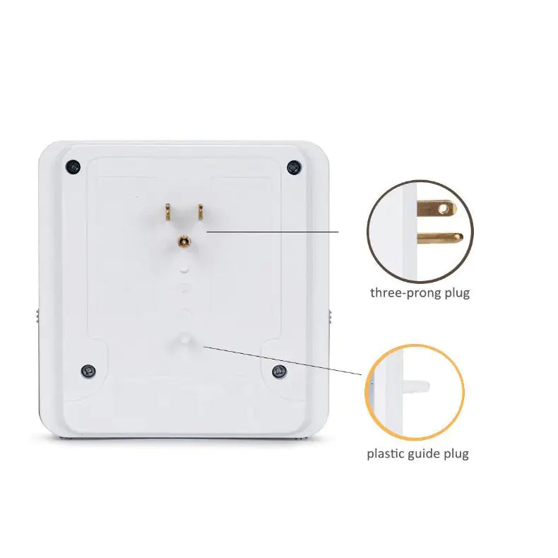 NEW! Classic Combo Wall Adapter W/3 AC Outlets W/Surge Protection And Dual USB Ports To Charge Your Gadgets Anti Spier