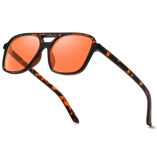 SODQW Aviator Blue Light Blocking Glasses for Women Men Reduce Eyestrain Orange Anti Blue Eyeglasses for Computer TV Gaming Anti Spier