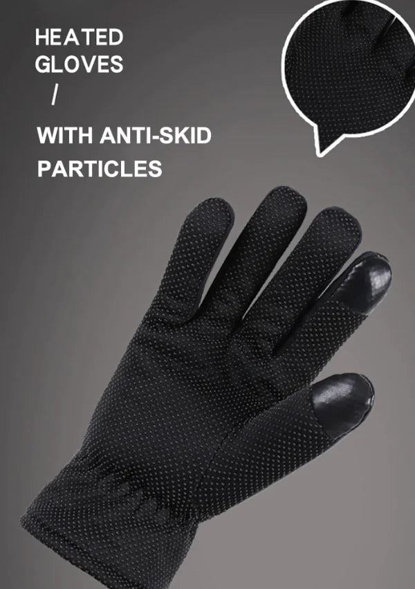 Electric USB Heated Gloves Winter Warming Thermal Ski Snow Hand Warm Windproof Anti Spier