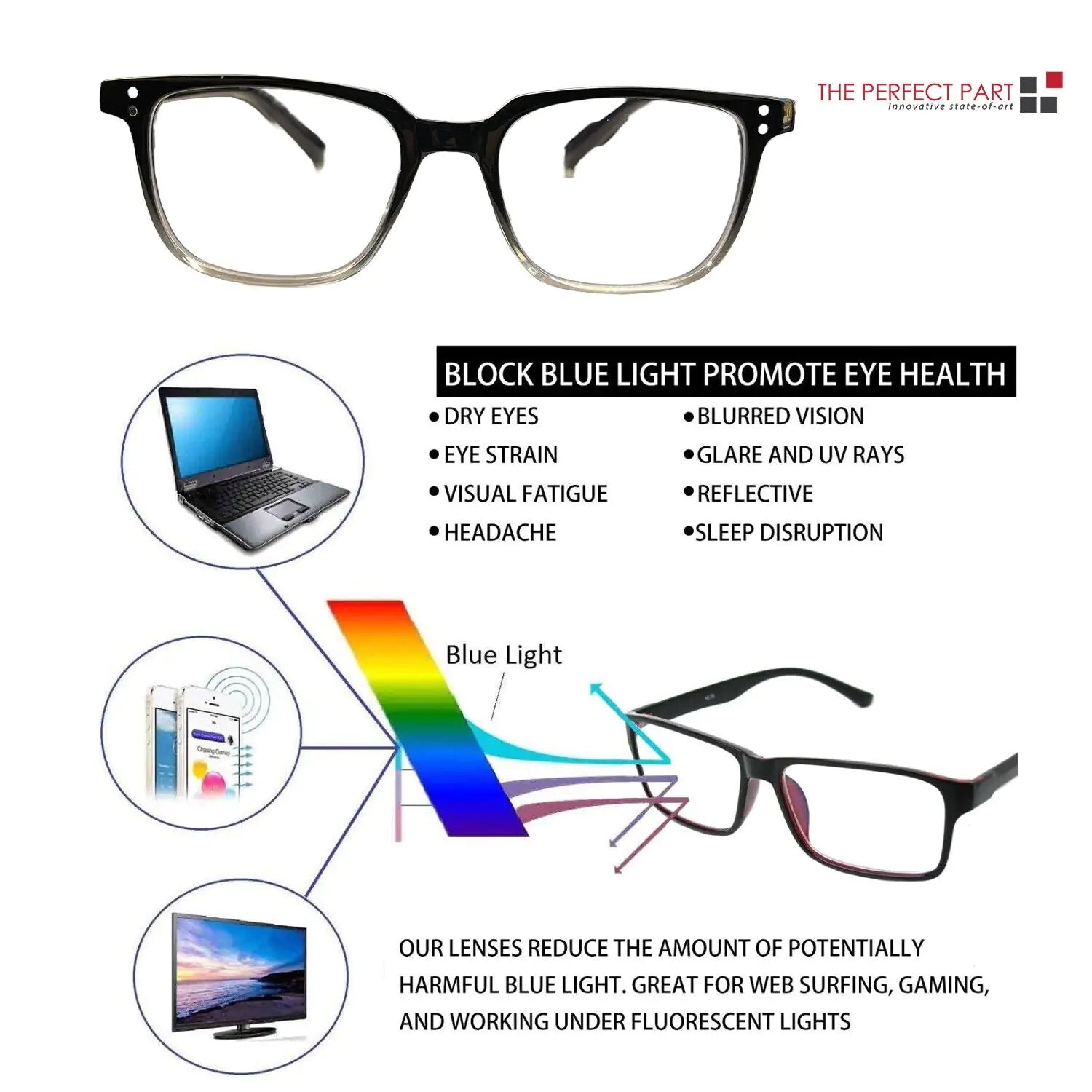 Smart protection for screen lovers 2-pack unisex blue light blocking computer glasses.